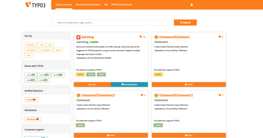 Typo3 Extensions Marketplace